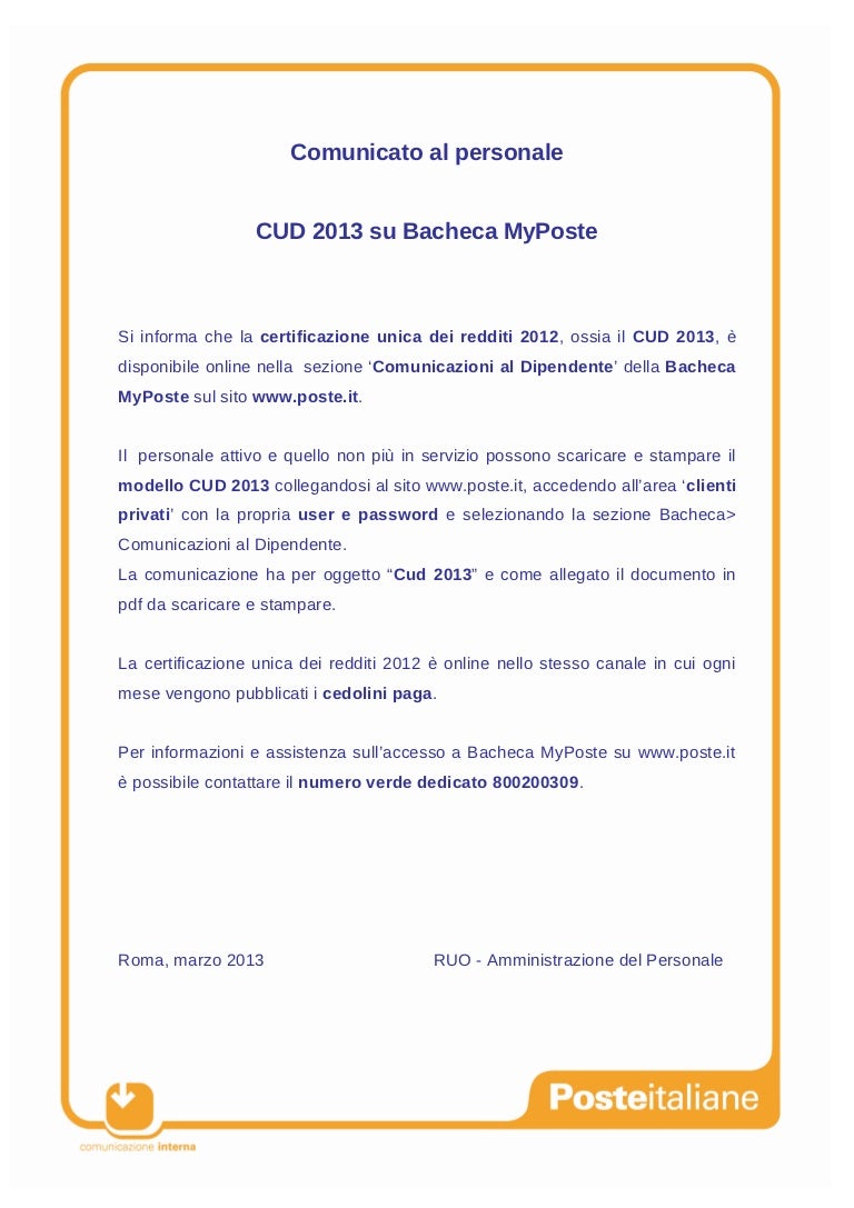 IL CUD 2017 SCARICARE